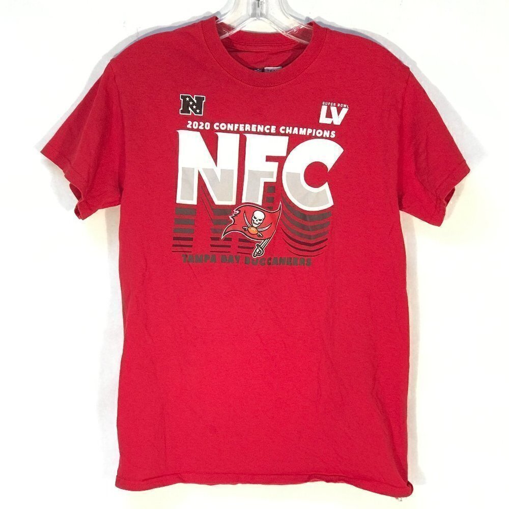 NFL Tampa Bay Buccaneers Short Sleeve Red Champs T Shirt Tee